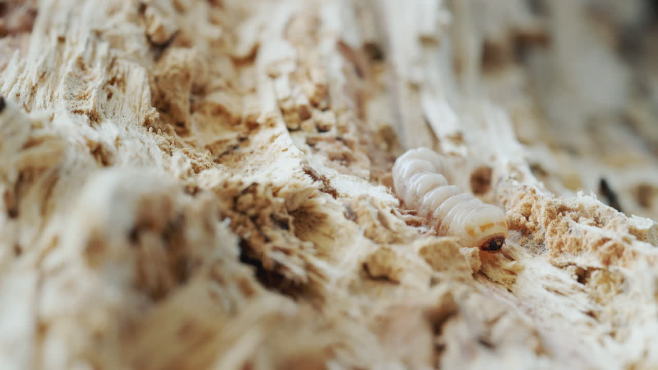 ⁇ 은 나무에 있는 밀더  ⁇ 정벌레 애벌레.