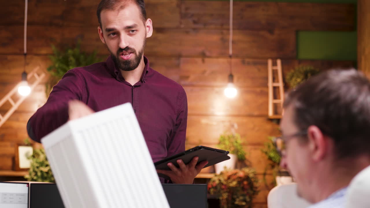 reunión de negocios en una oficina moderna