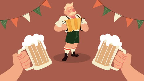 oktoberfest celebration with traditional music and beer