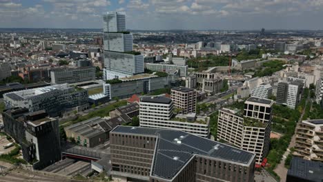 Judicial-Court-of-Paris,-France.-Aerial-circling