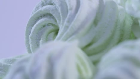 close-up of green marshmallows