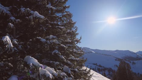 ski-area-in-the-Swiss-alps-with-people-and-chairlifts-in-the-winter-ski-area-of-Beckenried