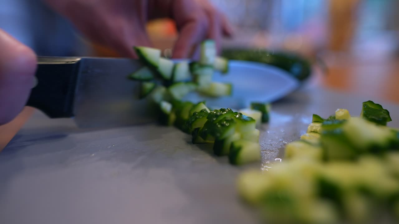 Chopping Cucumber