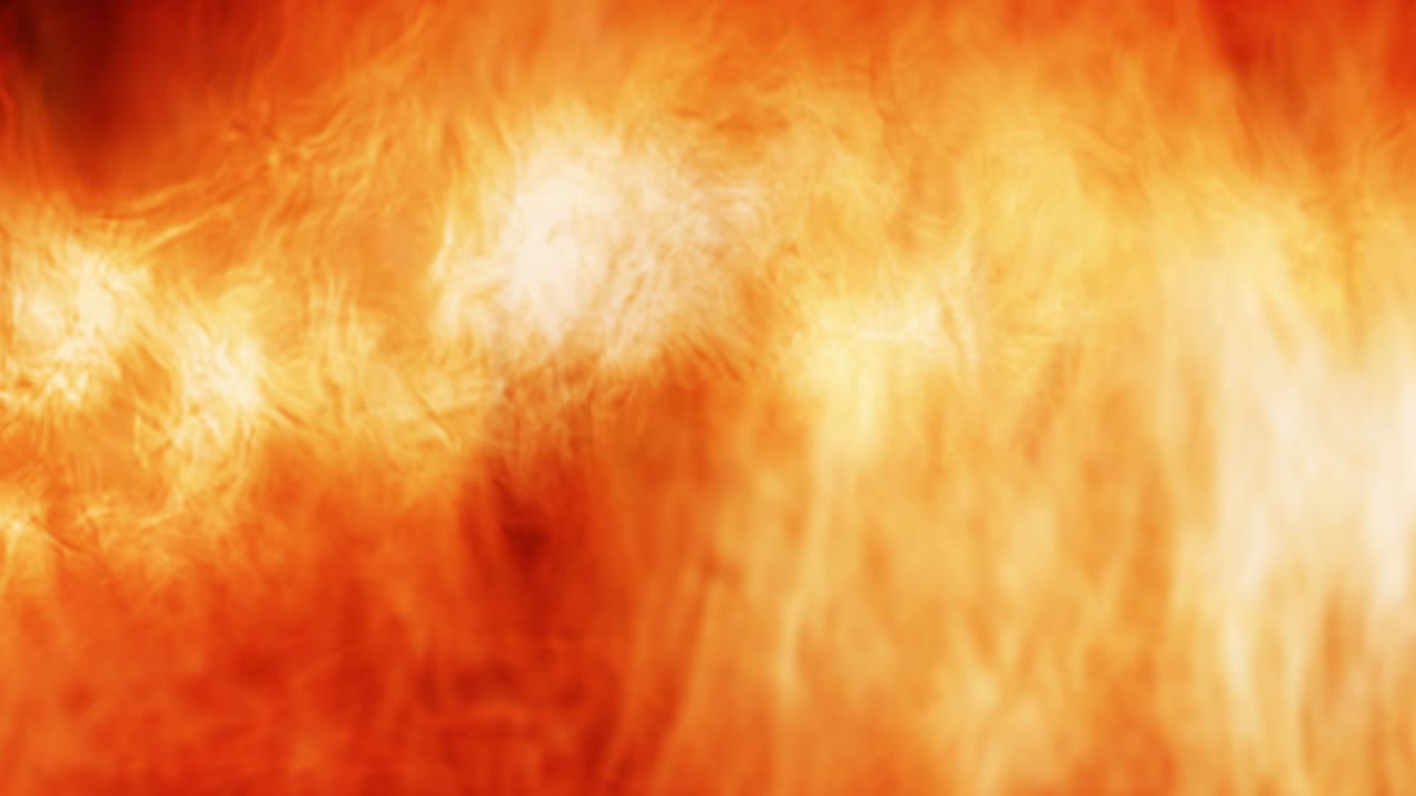 Fiamme a pieno schermo.