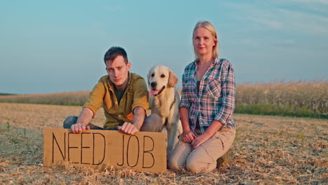 couple seeking employment in a field