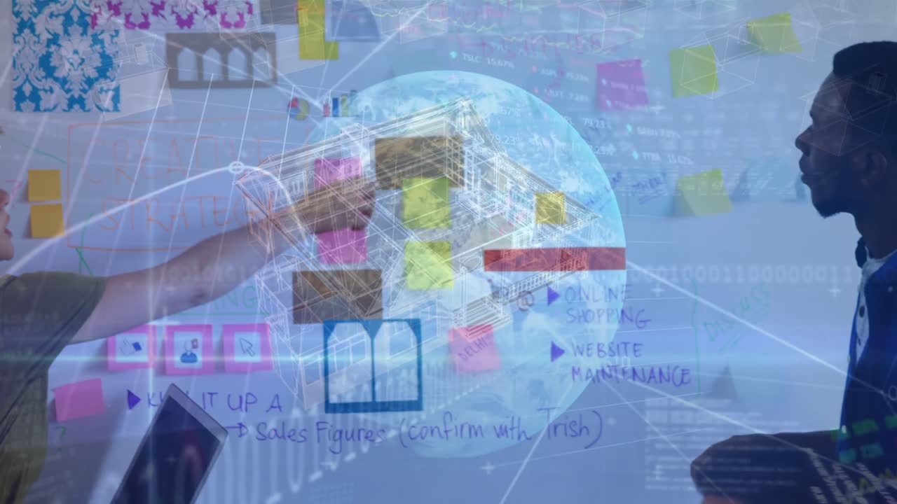 다양한 사업가들이 이야기하는 데이터 처리의 애니메이션