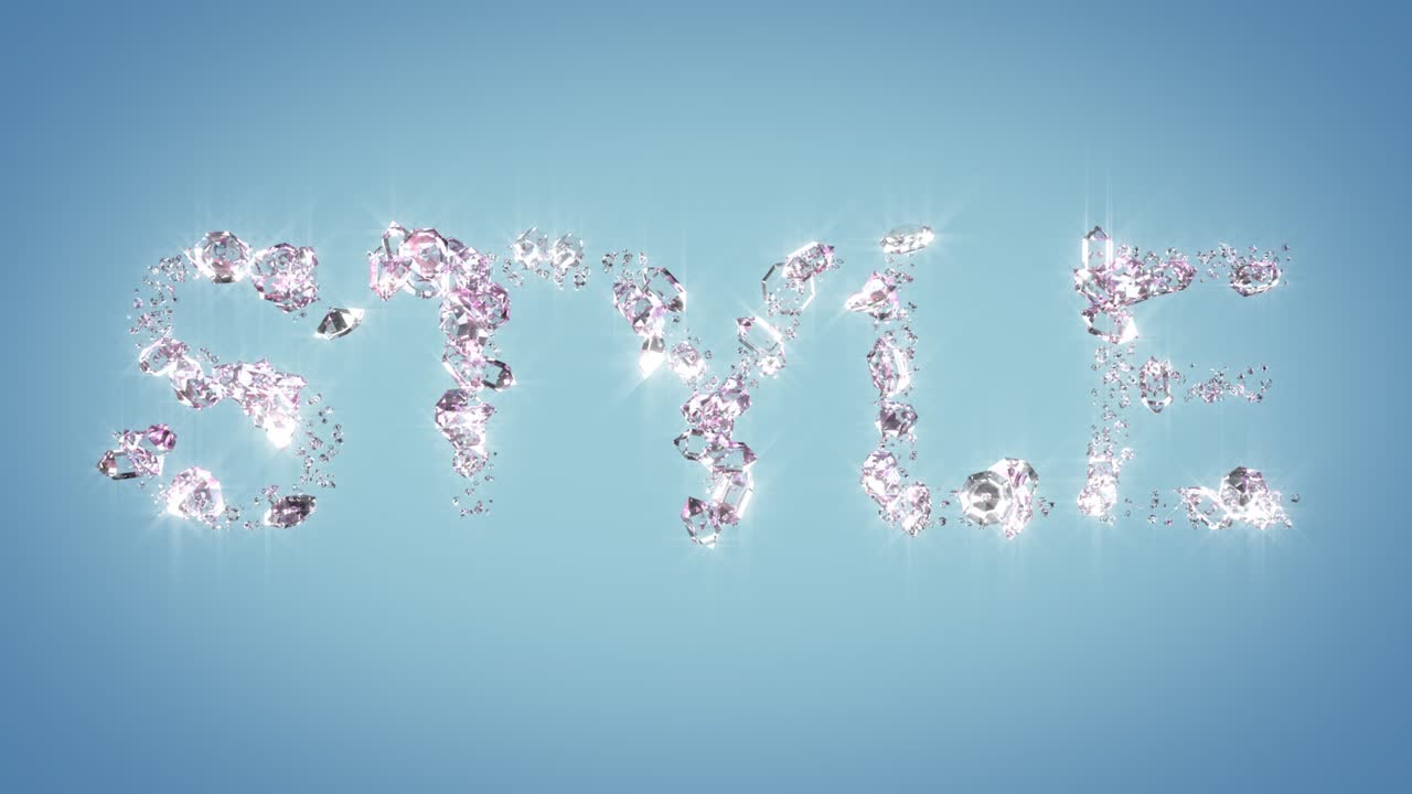 - 스타일 다이아몬드 텍스트 밝은 파란 bg - 루프 비디오