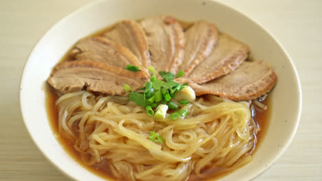 duck noodles with stewed duck soup - asian food style-1