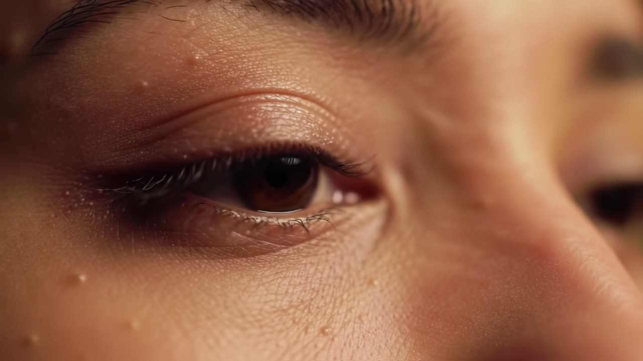 A Captivating Close-up Exploration of Human Emotion Through the Intimate Detail of Eyes, Showcasing Subtle Intricacies and Variations in Expression Across Two Frames