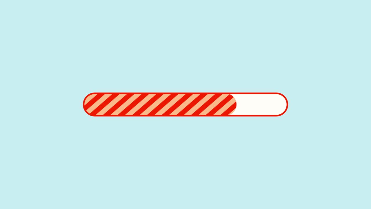 Simple Progress Bar Animation Red