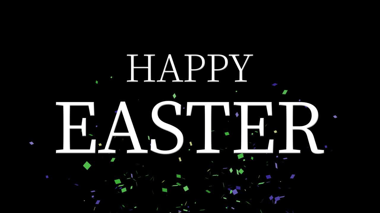 Happy Easter event text animation motion graphics