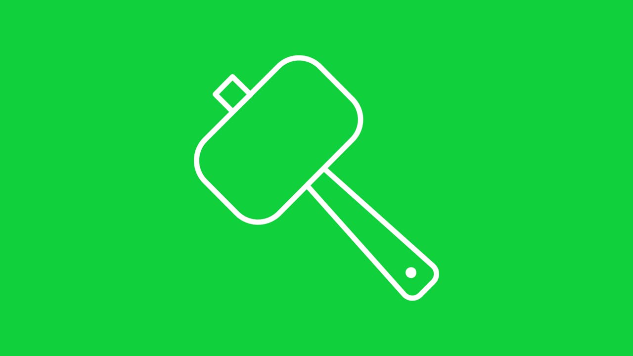 Construction Green screen_white_large hammer