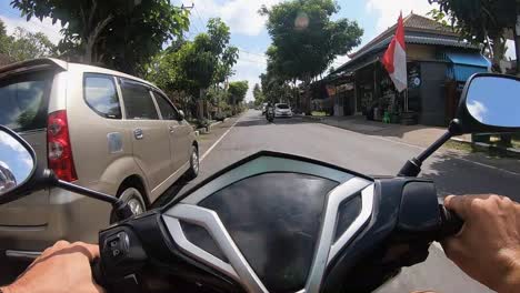 lapso de tiempo montando una motocicleta en bali, indonesia