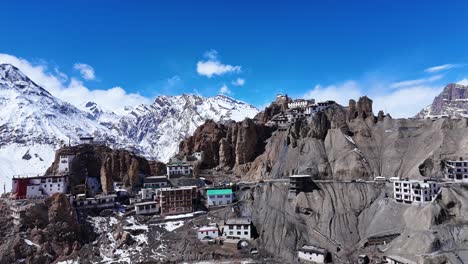 himalayan monastery in winter
