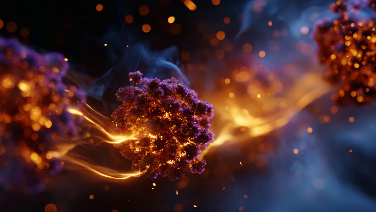 A mesmerizing journey through vibrant particles and glowing trails, capturing the essence of transformation and movement in a stunning visual experience