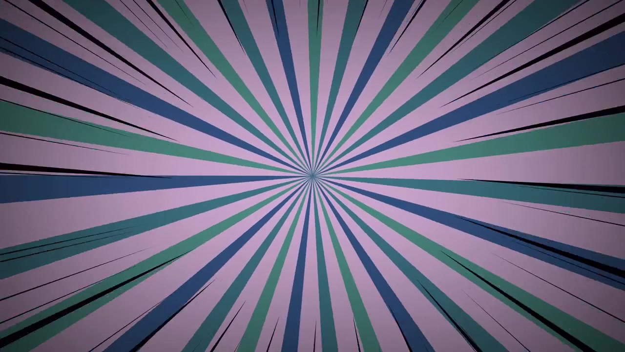 Abstract Rotating Radial Sunburst Pattern with Speed Lines