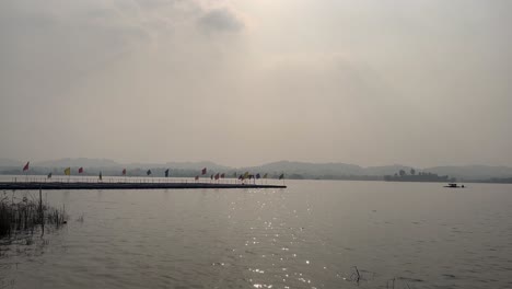 a vast lake surrounded by mountains