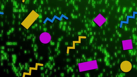 animación de formas abstractas vibrantes que se mueven sobre un fondo negro