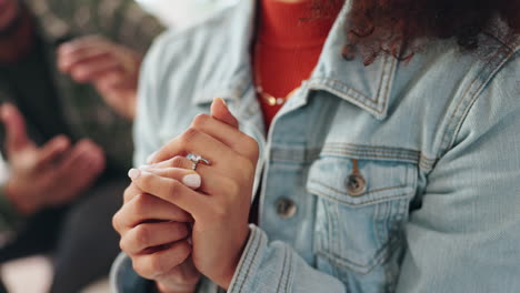couple celebrating engagement