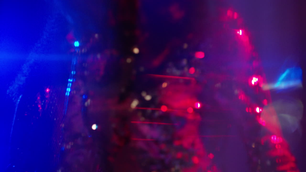 Close Up Of Two Women In Nightclub Bar Or Disco Dancing With Sparkling Lights 8