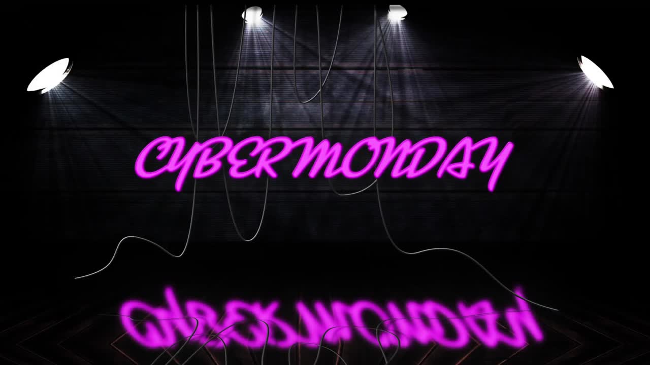 texto de lunes cibernético de neón rosa