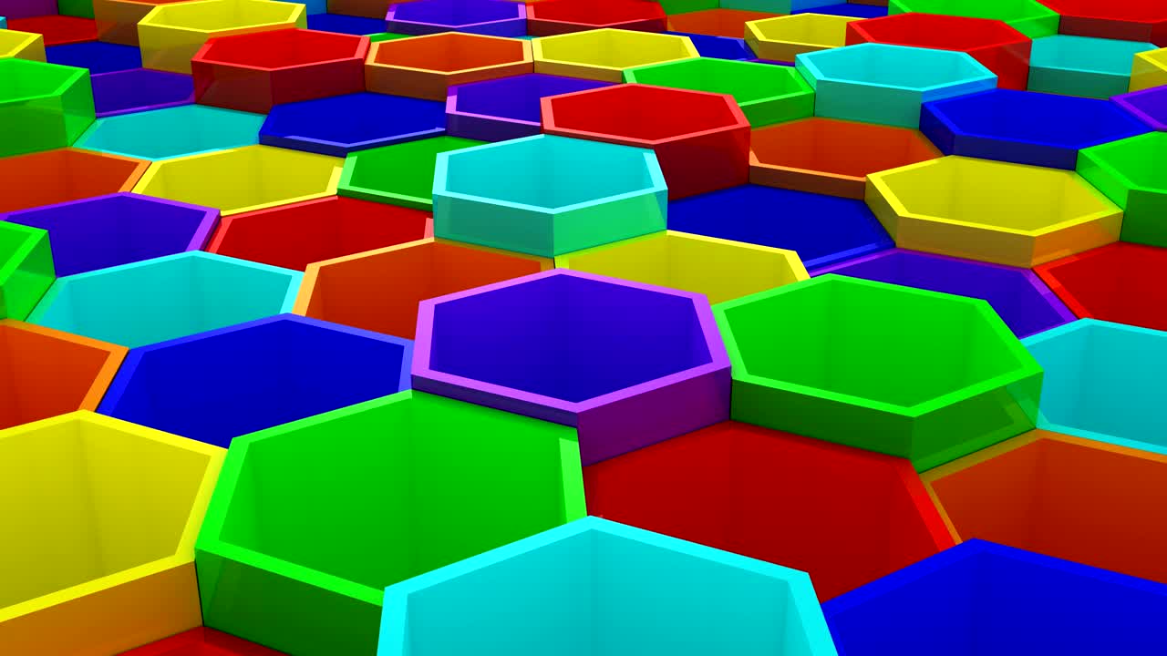 el fondo de los hexágonos