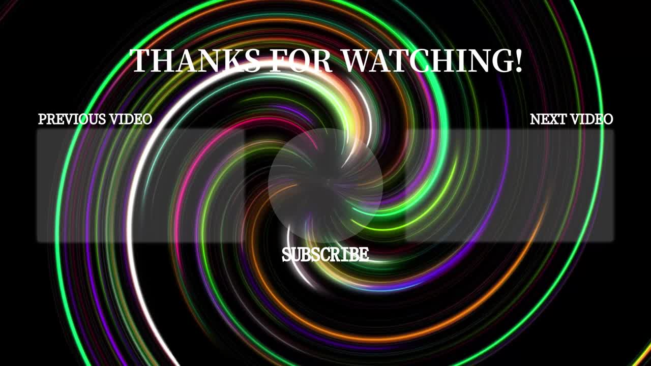 보르텍스 네온 엔드 카드 엔딩 스크린 모션 그래픽