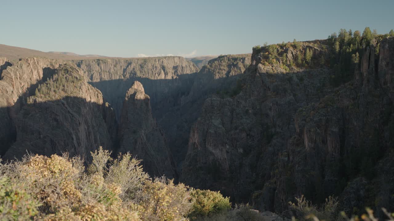 Canyon Landscape with Cliffs and Trees