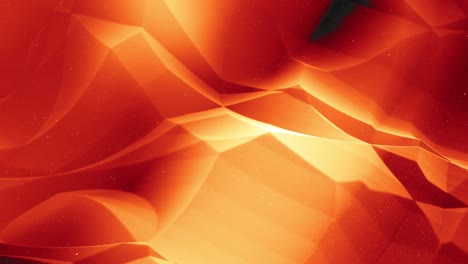 beautiful abstract 3d surface with glitter sparkles, abstract 3d waves run on surface in loop. red orange gradient, soft matte material with light inner glow. smoothly 4k animation