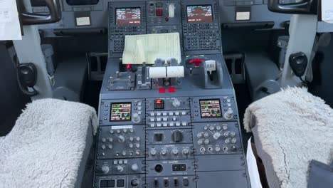 cockpit view of a medium size jet