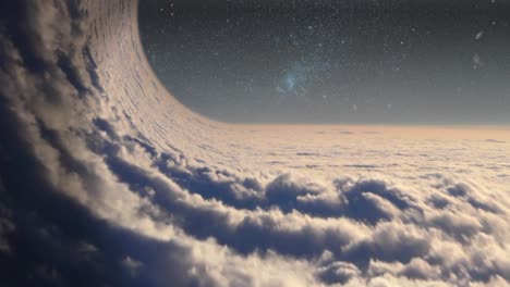 perspective bending of cloudscape