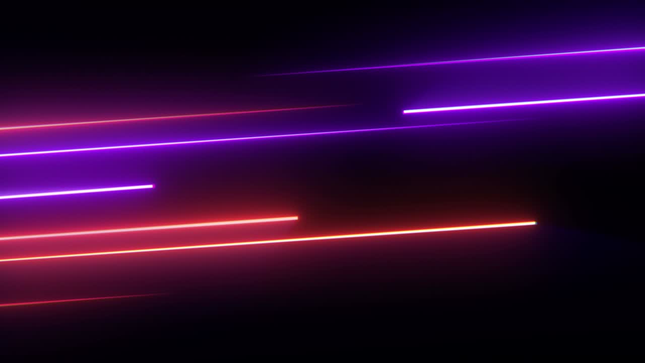 Glowing lines, abstract animation