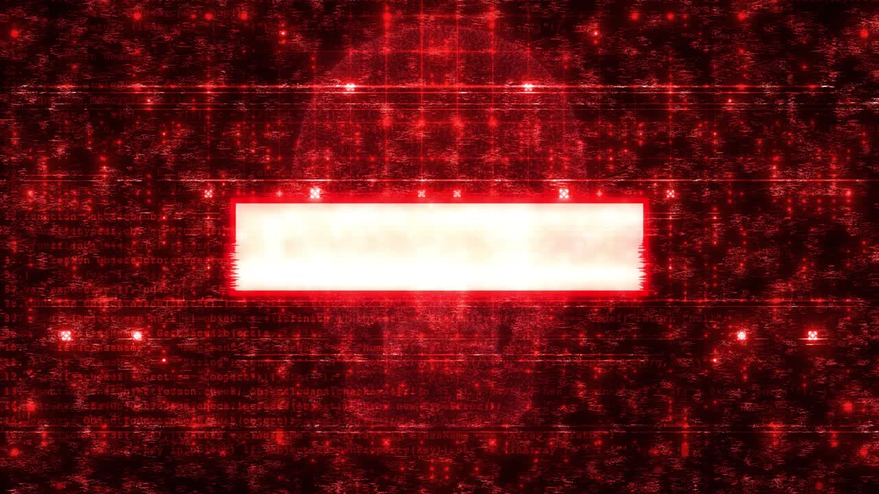 Data Breach Warning Message on Digital Red Code Background