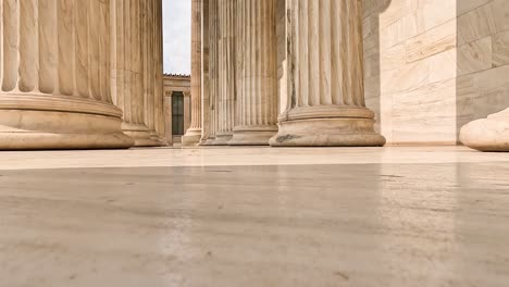 shot of architectural building in athens greece.