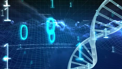Spinnende-DNA-Gegen-Big-Data-Und-Binärcodes-Auf-Der-3D-Etage
