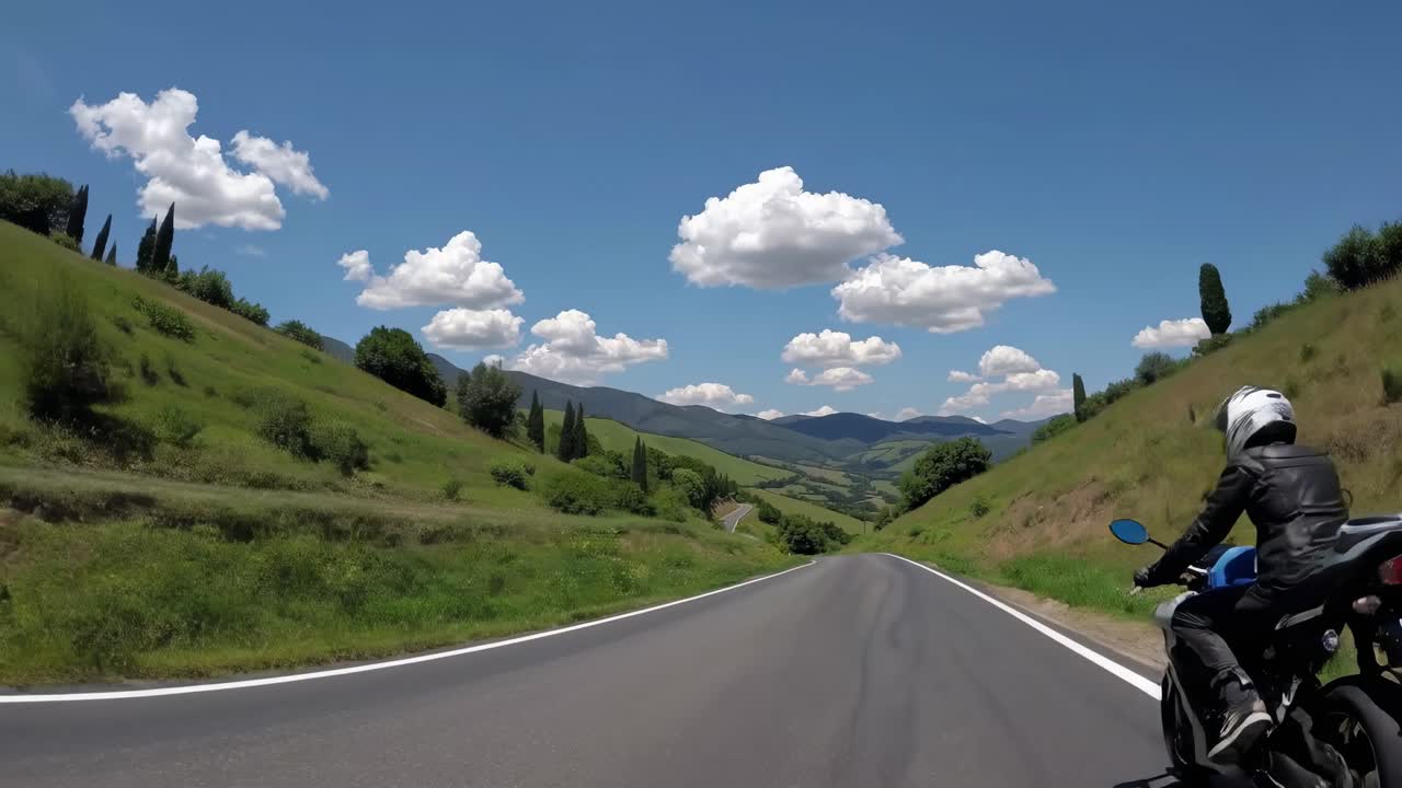 Motorcycle Road Trip Through Italian Hills