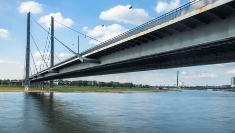 rhine knee bridge, dusseldorf  low angle timelapse