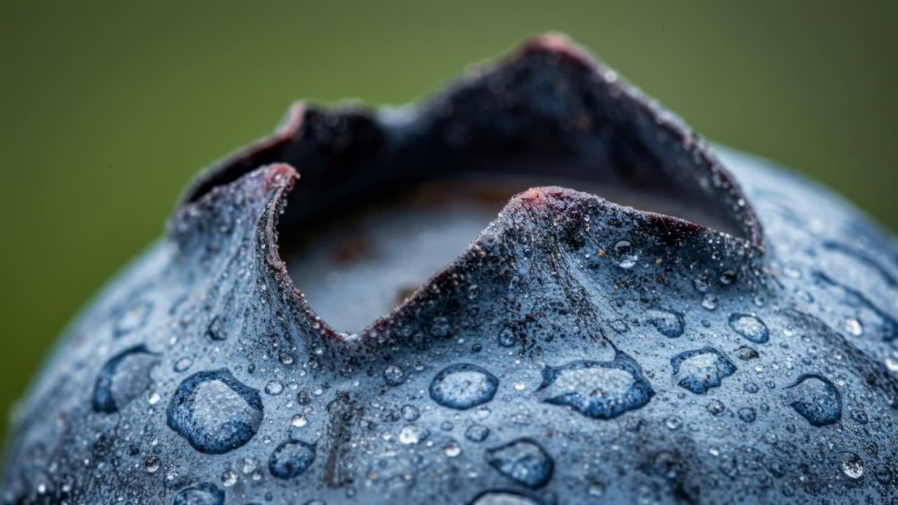 Close-up view of a freshly harvested pomegranate revealing its texture and droplets of water in an orchard during autumn