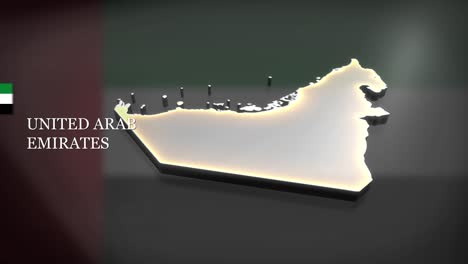 3d animated map of the united arab emirates