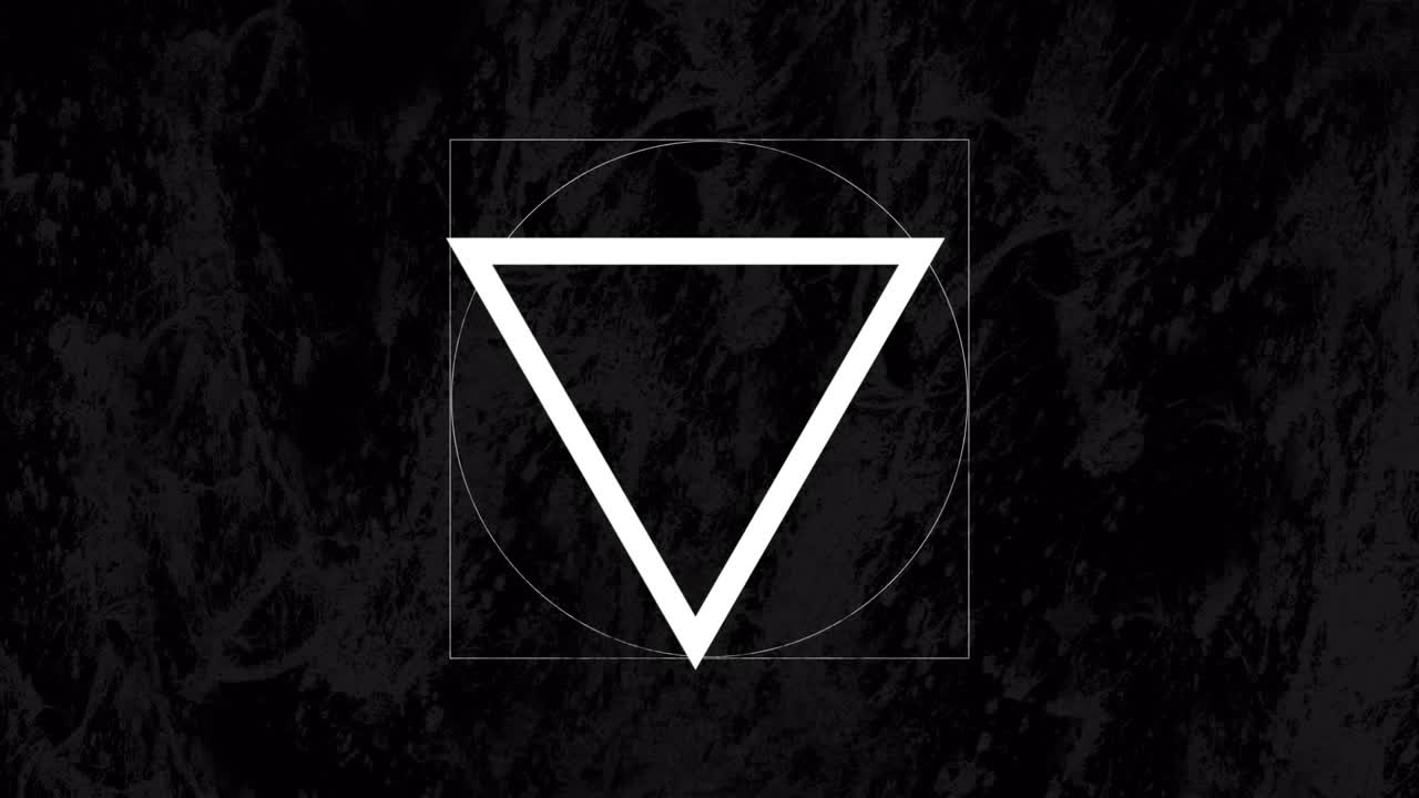 animación digital de formas geométricas abstractas cambiantes contra un fondo negro