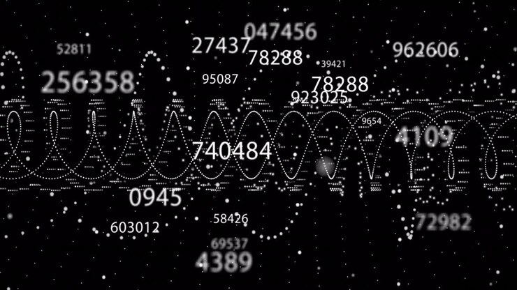Animation of graphs and financial data on black background