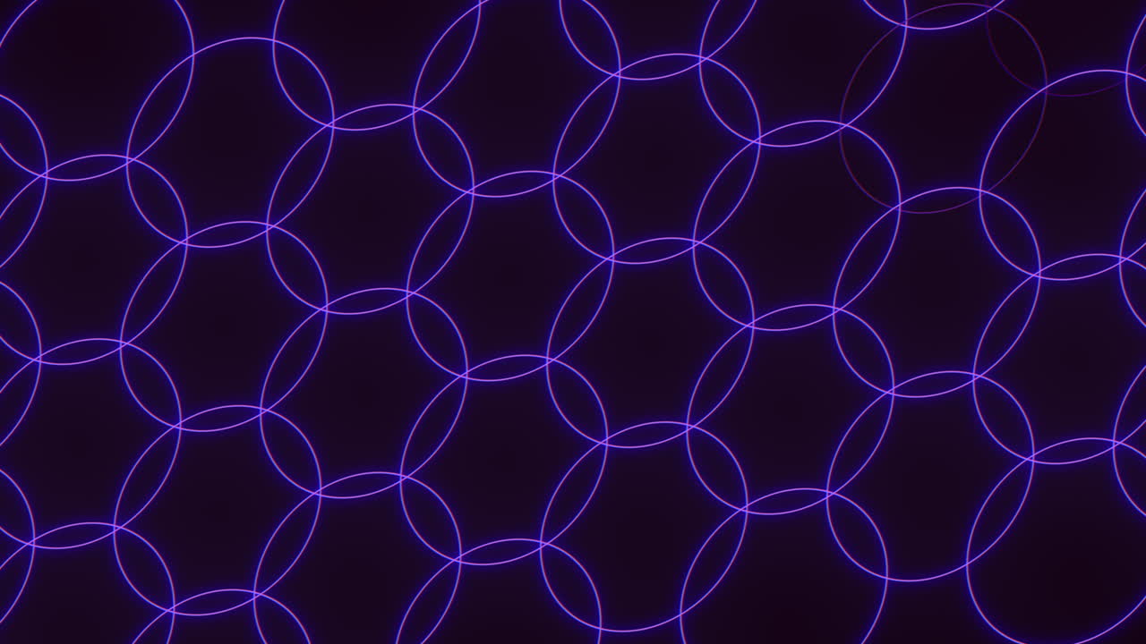 A Neon Purple Circles On A Black Background