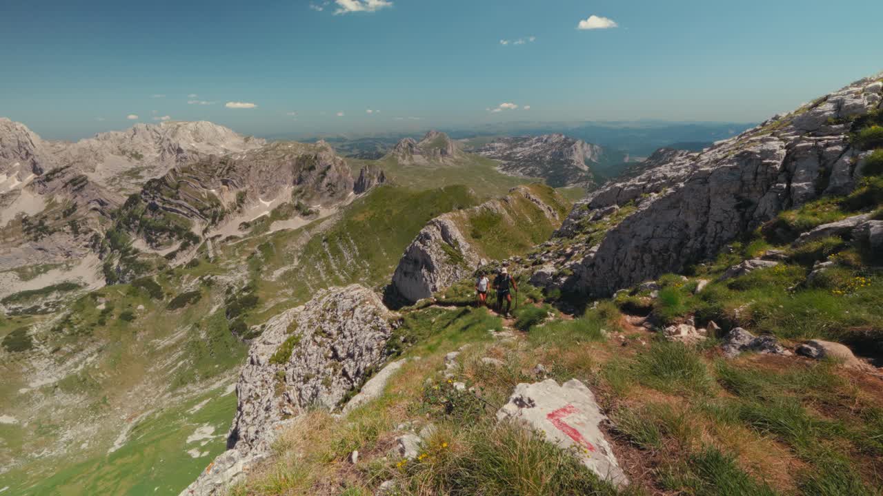 Scenic view of rugged mountains in Durmitor National Park Montenegro