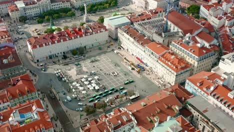 praca da figueira lisbon revealing shot by drone