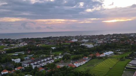 timelapse sunset over canggu, bali, indonesia