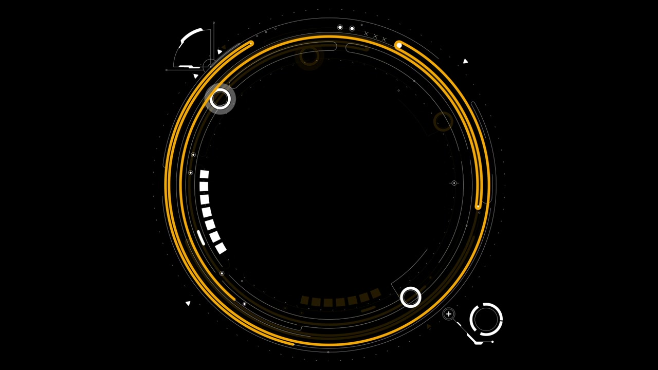 Animated Futuristic HUD Circle Interface Element