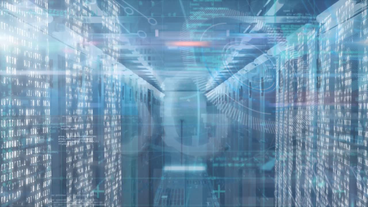 조명 애니메이션, 데이터 처리 및 서버를 통해 5g