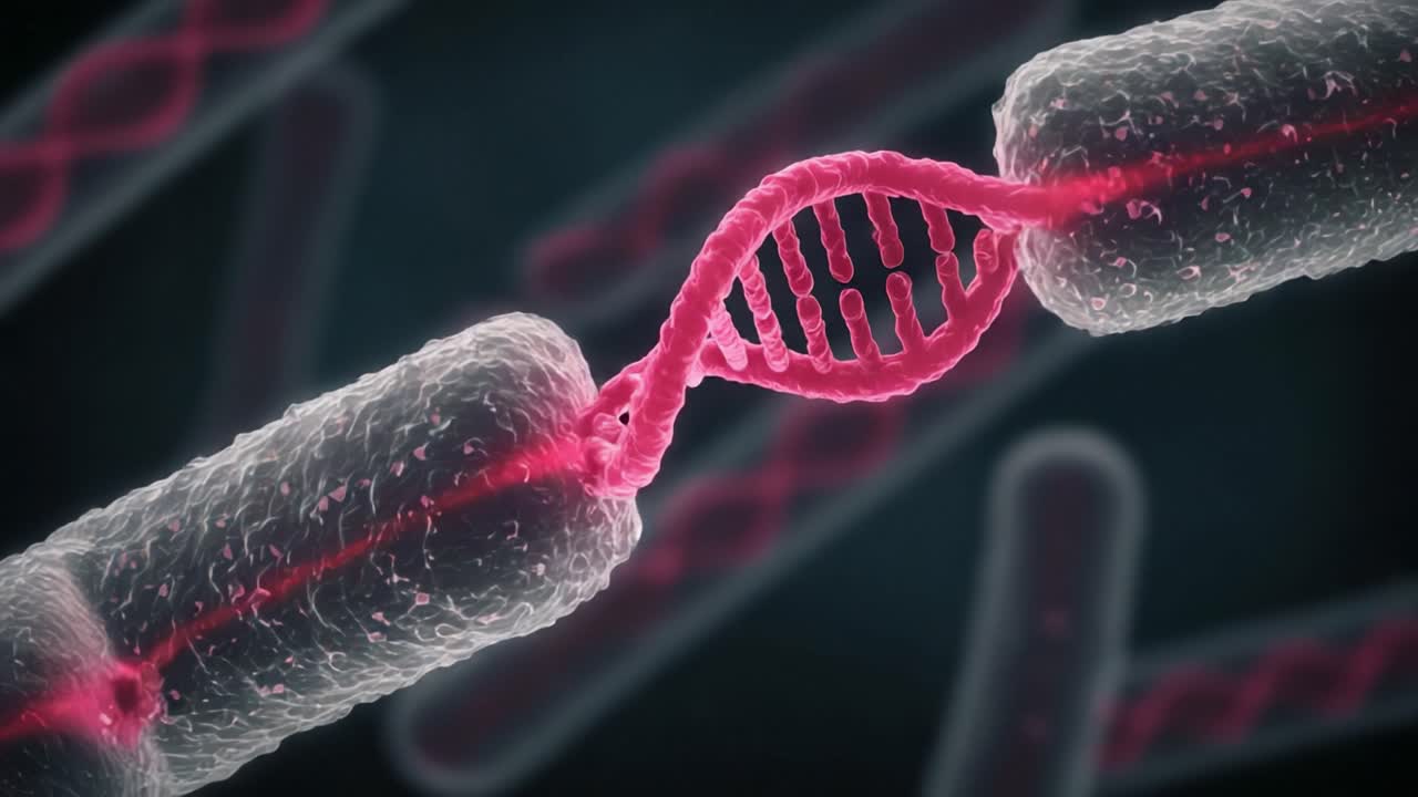 In-depth Visualization of DNA Replication Process Highlighting the Intricate Structure of DNA Molecules and Their Crucial Role in Genetic Information Transmission