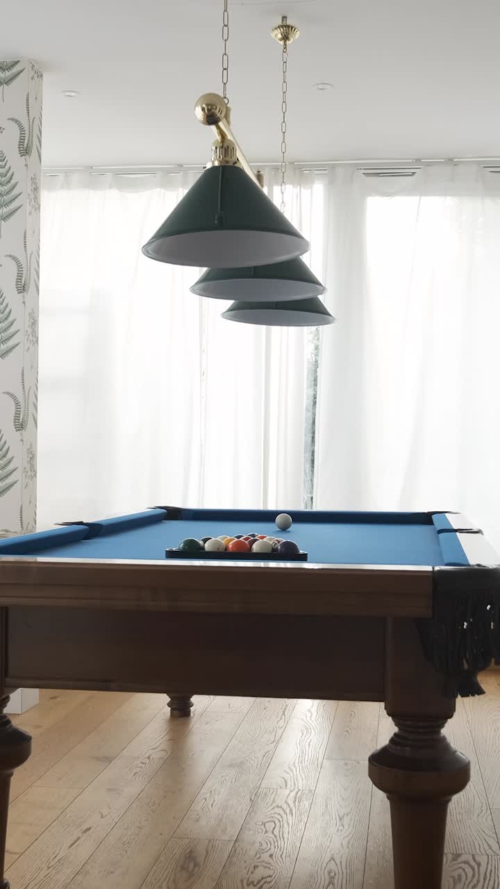 Pool table placed in light room