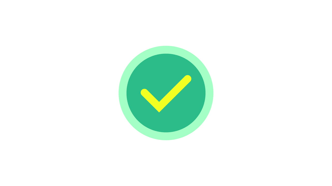 Animated Green Checkmark Icon for Success or Approval